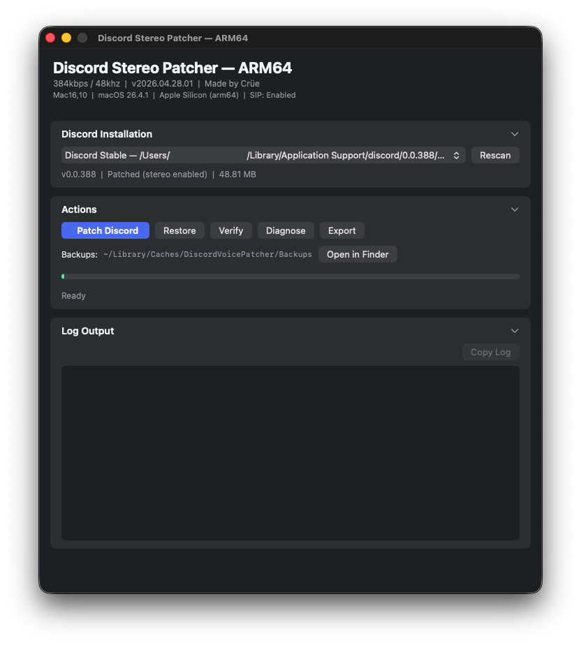 Discord Stereo Patcher ARM64